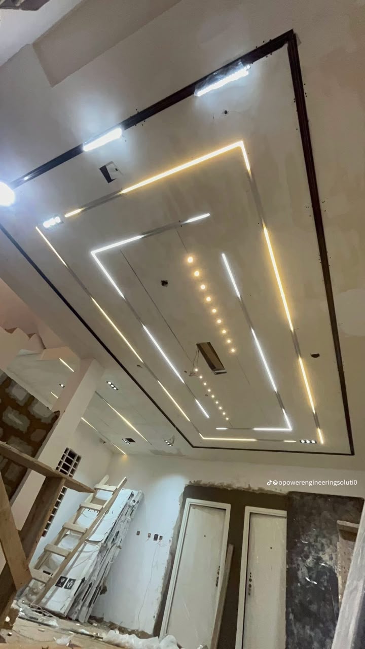 Electrical lighting installation.